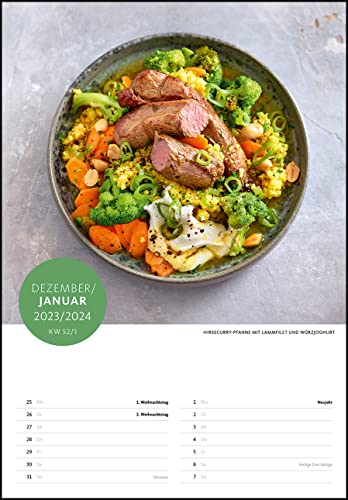 Der Superfood-Rezeptkalender 2023 - Bild-Kalender 23,7x34 cm - Küchen-Kalender - gesunde Ernährung - mit 26 Rezepten - Wand-Kalender: by Dr. Anne Fleck - 54